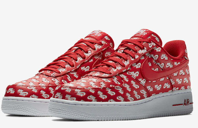 Air Force 1 All Over Logo 'Red' - Cliquez sur l'image pour la fermer